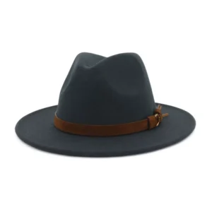 unisex wide brim felt panama trilby hat – classic jazz fedora for men & women